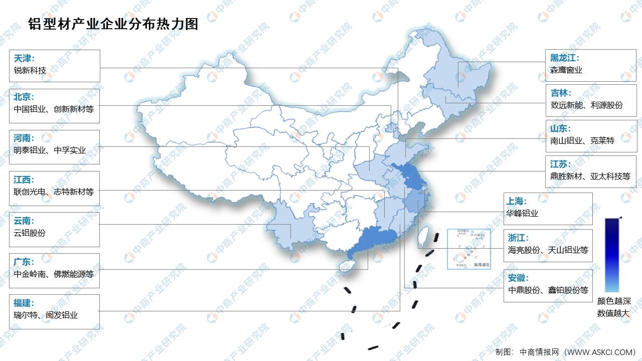 2024年中國鋁型材產量及企業分布情況預測分析（圖）(圖2)
