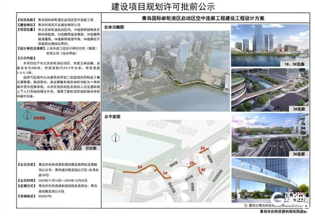 空中連廊連通“世界之眼”、地鐵2號線……青島國際郵輪港區立體交通網再加密